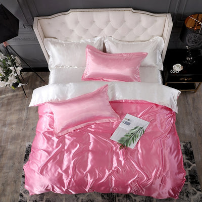 Nordic Style Silk Bedding Set Queen