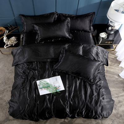 Nordic Style Silk Bedding Set Queen