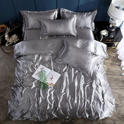 Nordic Style Silk Bedding Set Queen