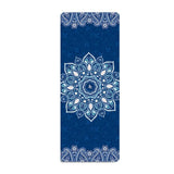 Suede Yoga Mat with Body Alignment Lines