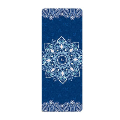 Suede Yoga Mat with Body Alignment Lines