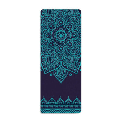 Suede Yoga Mat with Body Alignment Lines