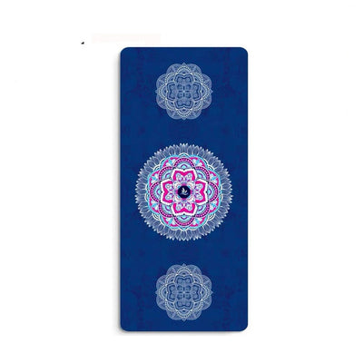 Suede Yoga Mat with Body Alignment Lines