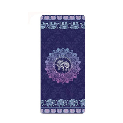 Suede Yoga Mat with Body Alignment Lines