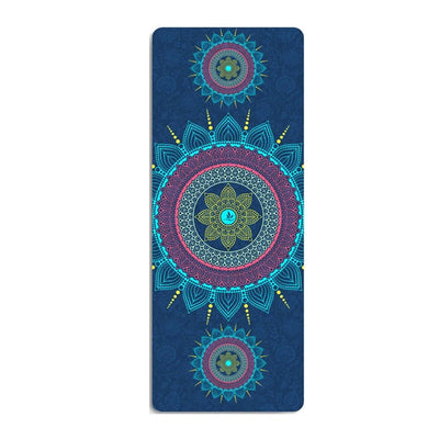 Suede Yoga Mat with Body Alignment Lines