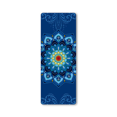 Suede Yoga Mat with Body Alignment Lines