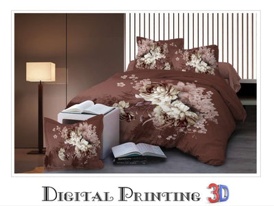 4Pcs King Size Luxury 3D Rose Bedding Set