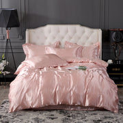 Nordic Style Silk Bedding Set Queen