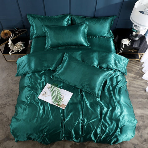 Nordic Style Silk Bedding Set Queen