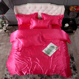 Nordic Style Silk Bedding Set Queen