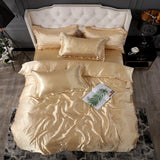 Nordic Style Silk Bedding Set Queen