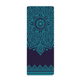 Suede Yoga Mat with Body Alignment Lines