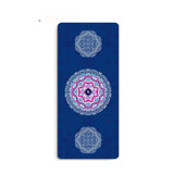 Suede Yoga Mat with Body Alignment Lines