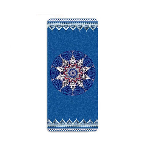 Suede Yoga Mat with Body Alignment Lines