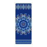 Suede Yoga Mat with Body Alignment Lines