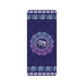 Suede Yoga Mat with Body Alignment Lines