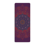 Suede Yoga Mat with Body Alignment Lines