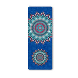 Suede Yoga Mat with Body Alignment Lines