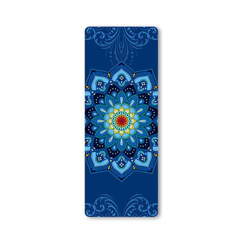 Suede Yoga Mat with Body Alignment Lines