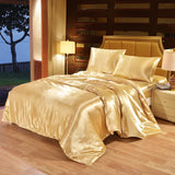 Satin Silk Bedding Set Luxury Queen