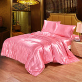 Satin Silk Bedding Set Luxury Queen