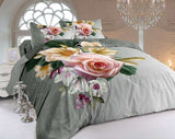 4Pcs King Size Luxury 3D Rose Bedding Set