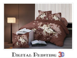 4Pcs King Size Luxury 3D Rose Bedding Set