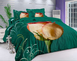 4Pcs King Size Luxury 3D Rose Bedding Set