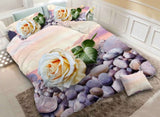 4Pcs King Size Luxury 3D Rose Bedding Set