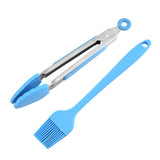 BBQ Tongs Basting Brush Set