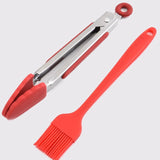 BBQ Tongs Basting Brush Set