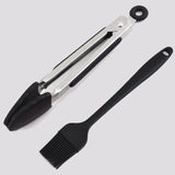 BBQ Tongs Basting Brush Set