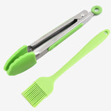 BBQ Tongs Basting Brush Set