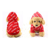 Hooded pet dog cat clothes